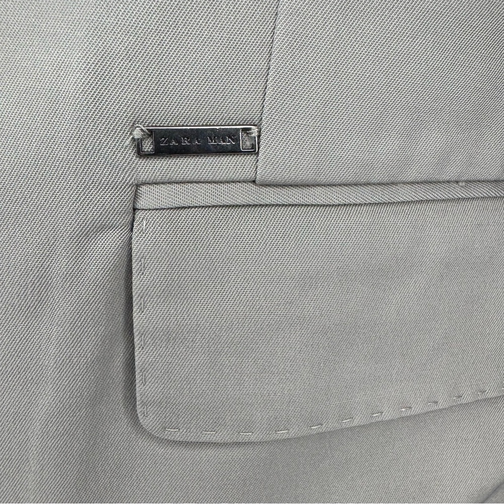 Zara Man Gray Blazer Sport Jacket Size 42 NWT - Picture 16 of 16